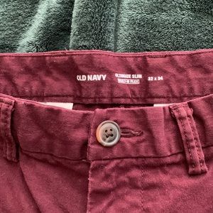 Men’s Burgundy Jeans